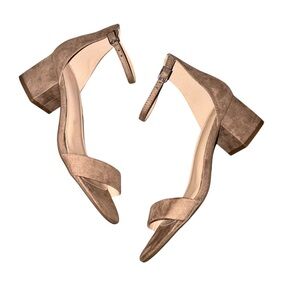 New York & Company Tan Block Heel Heels